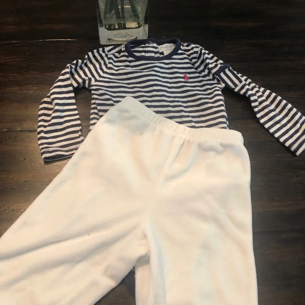 6M Ralph Lauren outfit 🐎🎀 onesie and pants